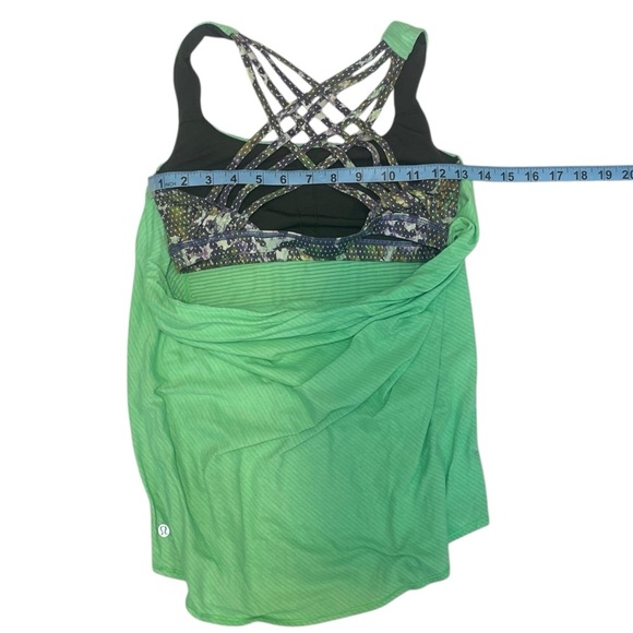 Lululemon Wild Tank Pistachio green Floral Sport White Multi Workout Athletic 4 - Picture 4 of 14